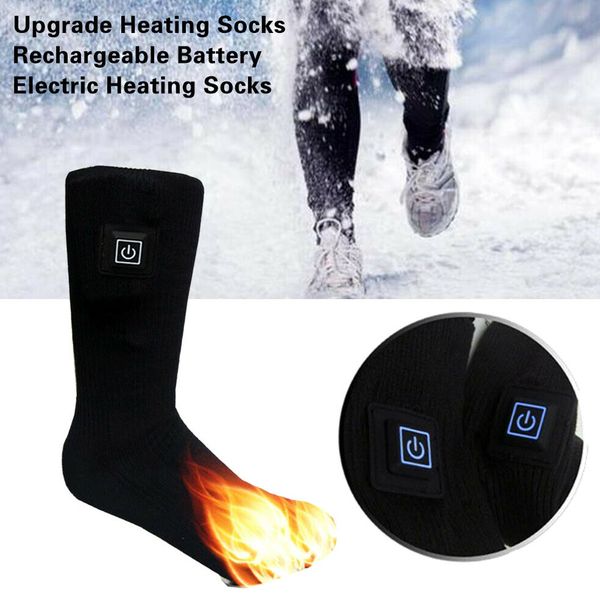 

electric battery heated socks feet winter warmer heater foot shoe boot thj99, Black