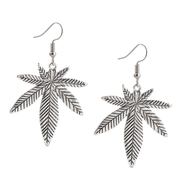 

1 pair fashion charm women lady all occasions metal leaf ear studs, Golden