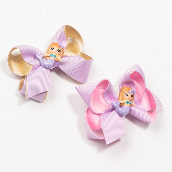 

2020 new popular bow hair clip cute cartoon multicolor european style summer fashion hairpin children hairgrip hair accessories, Slivery;white