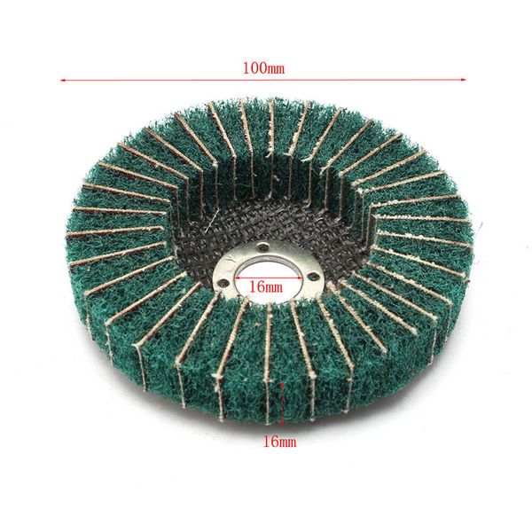 

4inches nylon fiber flap wheel disc 180 grit polishing buffing scouring pads set