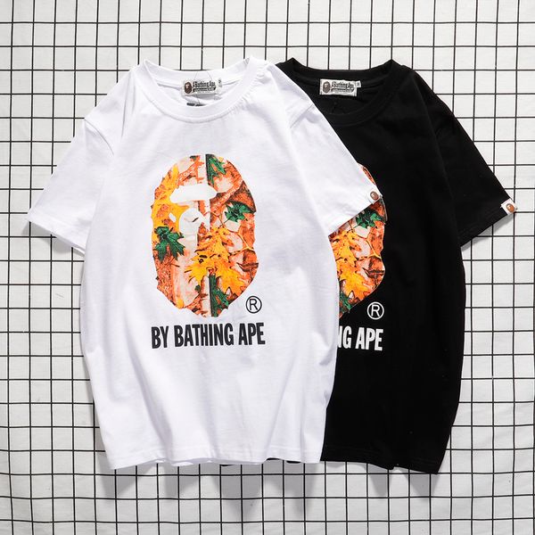 

20ss / bape luxury mens t-shirt мода нового саллинг футболка повседневная wild дышащая футболка хлопок высокого качество сыпучий большого ра, White;black