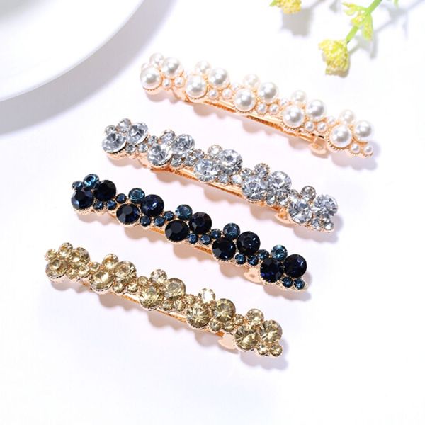 

1 pc crystal hairpins headwear for women girls rhinestone hair clips pins barrette styling tools accessories