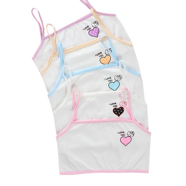 

10Pc/lot Girls Underwear Teenage Training Bra For Girl Cat Print Sports Bra Top For Teens 8-12 Years