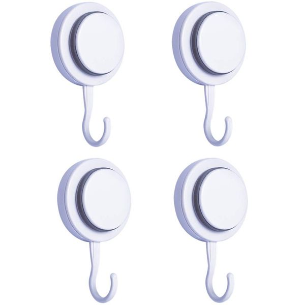 

powerful suction cup hooks-organizer holder for towel,robe,loofah-waterproof vacuum suction hooks for shower bathroom kitchen re