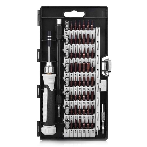 

precision screwdriver set 60in1 multifunction repair kit with magnet s2 alloy steel 56 types bit electrostatic breakdown recon