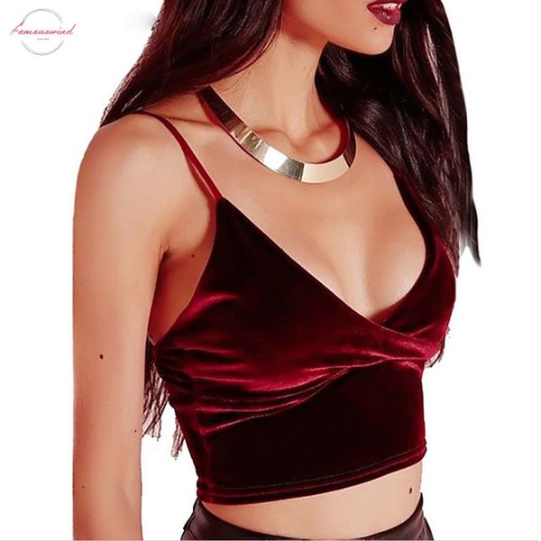 

women velvet cropped camis crop vintage retro punk female harajuku sleeveless shirt bralette fitness for lady, White