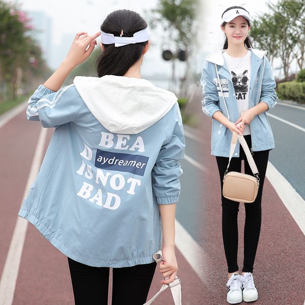

2020 Spring Autumn Trench Coats New Female girl Outerwear Women Windbreaker Tops M447, Tan;black