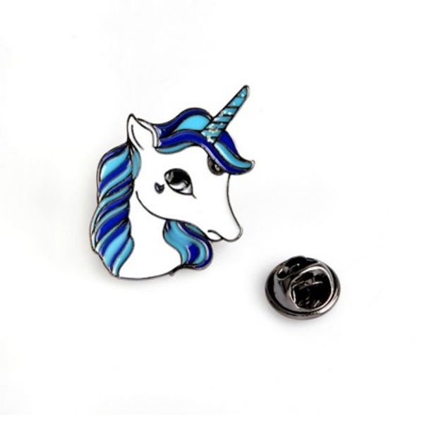 

unicorn brooches lovely enamel unicorn lapel collar handbag backpack pin brooch for unisex, Gray