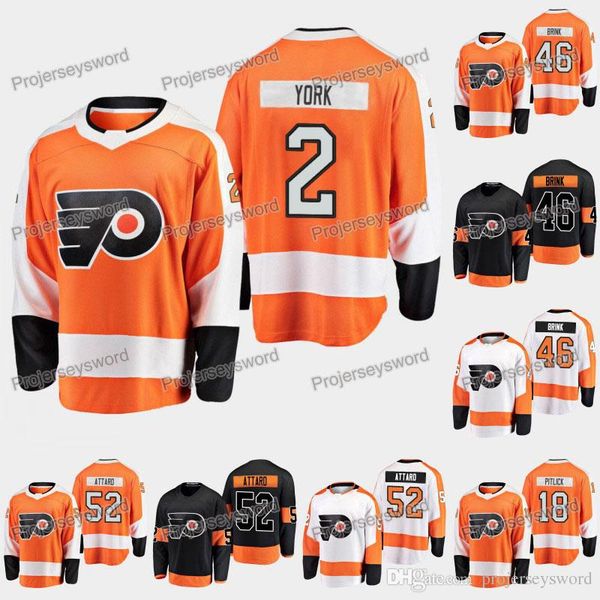 

2019 Draft Philadelphia Flyers Jersey 2 Cameron York 46 Bobby Brink 52 Ronald Attard 18 Tyler Pitlick 9 Ivan Provorov 79 Carter Hart Hockey