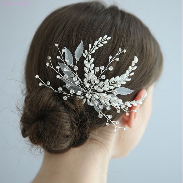 

fashion rhinestone bridal hair pin accessories silver color pearls hair jewelry for women wedding prom, Golden;white