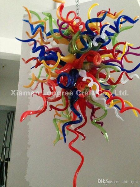 

italy design hand blown glass chandelier light home deocr murano glass led light source ceiling decor artistic lamps