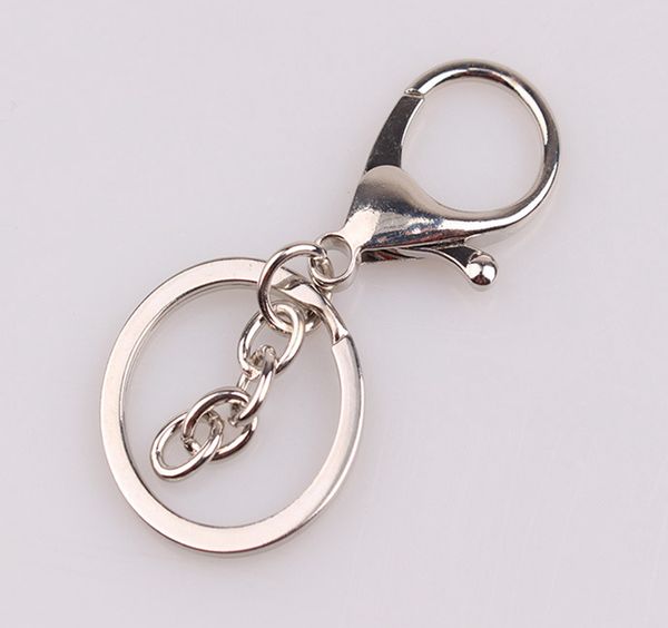 

dhl500pcs 30mm 3colors key chains key rings round gold silver color lobster clasp keychain