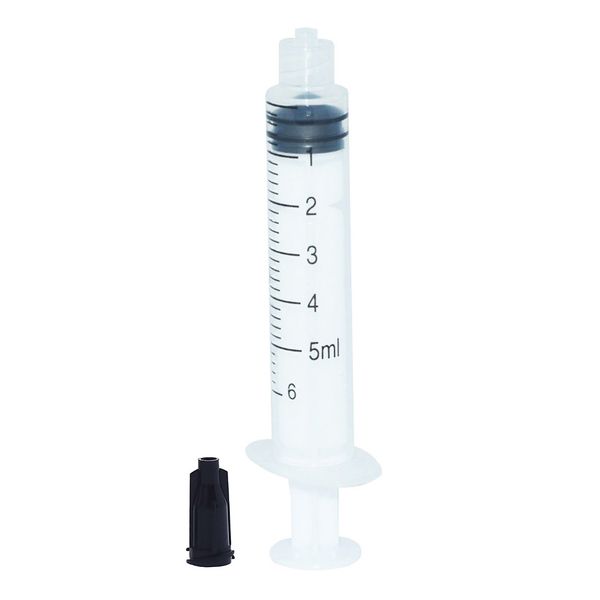 Siringhe erogatrici 5cc 5ml Plastica con tappo a punta Confezione da 20