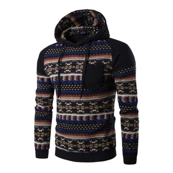 

2020 fashionable national wind men hoodies sweatshirt casual hoodie mens clothing autumn long sleeve hooded male sweatshirt, Black