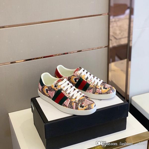 

2019 luxury designer mens shoes fashion luxury designer women shoes basketball sneakers trainers star vintage loafers with box -400, Black