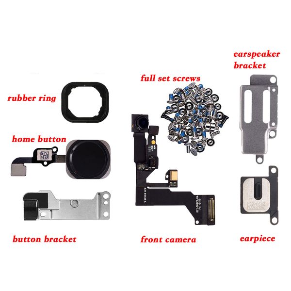 

7шт/комплект полный комплект жк-части для iphone 6с 6с плюс фронтальная камера динамик плиты домашний кабель гибкого трубопровода кнопки с к