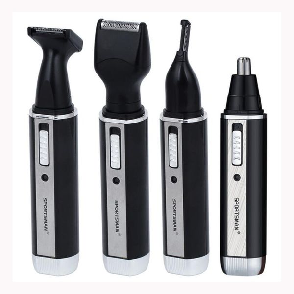 

mini shaver electric men's nose hair trim 100-240v eu /us plug black 4 in 1 shaving epilator the head is washable and powerful