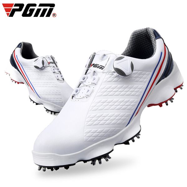 

pgm golf fitness sneakers sports men shoes waterproof non-slipshoes rotating buckle shoes swivel double patent shoelaces 3d