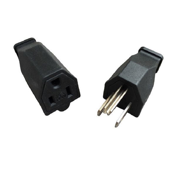 

american usa 3pin power plug socket 15a125v removable assembled wiring power cord plug male female socket black