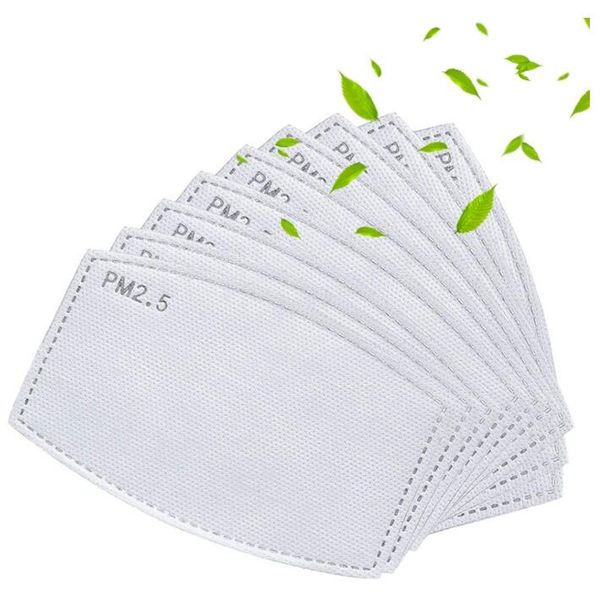 

pm2.5 filter for mask anti haze mouth mask replaceable filter pad 5 layers activated carbon filter face masks insert cca12289 500pcs