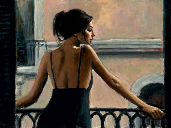 

balcony at buenos arres vi by fabian perez home wall art handpainted &hd print oil painting on canvas wall art canvas pictures 190825