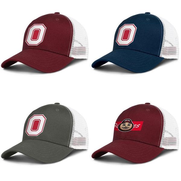 

ohio state buckeyes football white adjustable trucker cap cricket custom popular vintage baseball hat red gray camouflage green, Blue;gray