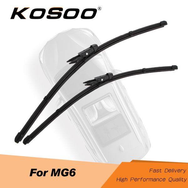 

kosoo for mg6 2011 2012 2013 2014 2015 2016 2017 2018 fit pinch tab arm auto natural rubber wiper blades clean the windshield