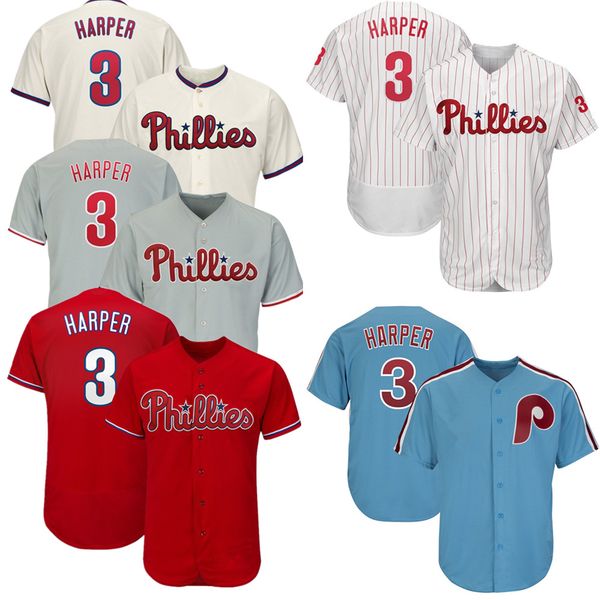 

2019 new phillie bryce harper jer ey white red grey blue men women philadelphia ba eball jer ey