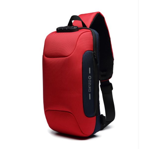 

mens designer bags usb interface anti-theft mens chest bag casual practical shoulder bag waterproof wear student shoulder bag