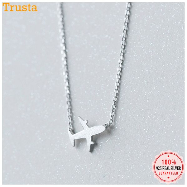 

trustdavis 925 sterling silver cute plane aircraft earring ring pendant necklace for women sterling silver jewelry gift da456