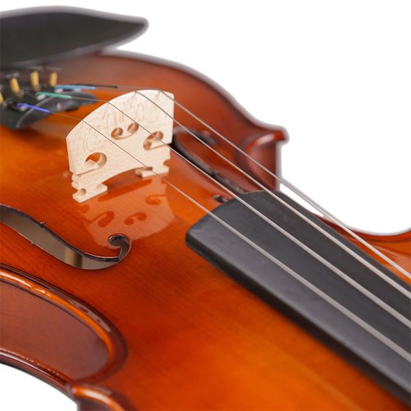 

brand solid wood violin with case bow strings shoulder rest for beginner students