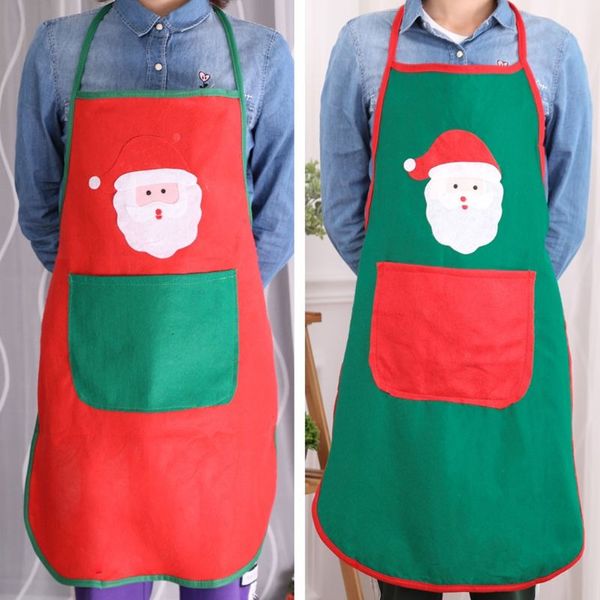 

adjustable non-woven christmas apron women kitchen home cooking aprons 72xf