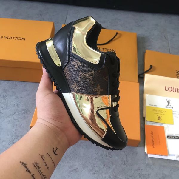 

2019 run away neaker de igner hoe high quality luxury hoe lace up running neaker brand men ca ual hoe ize 35 45, Black