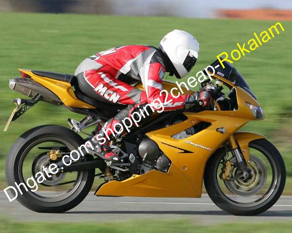 

fairing for triumph daytona 675 body kits daytona 2009 2010 2011 2012 gold yellow motorbike abs complete shell set (injection molding)