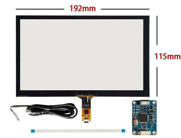 

8inch 192мм * 116мм raspberry pi планшетный пк навигация емкостный сенсорный дигитайзер сенсорный экран панель стеклянная доска usb driver