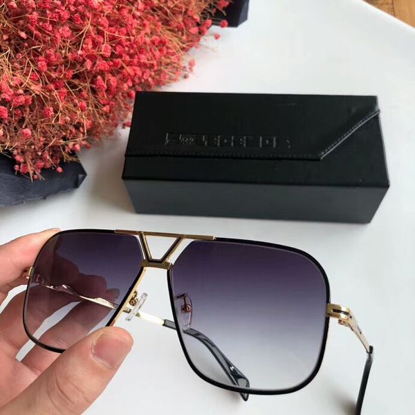 

legends 725 black gold metal pilot sunglasses grey gradient lens sonnenbrille men sunglasses shades new with box, White;black