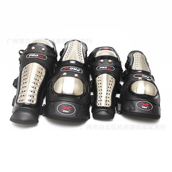 

motorcycle protective gear knee pads elbow four sets of stainless steel riding knight shatter-resistant protective gear off-road