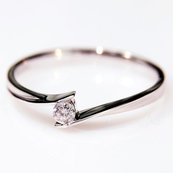 

18k white gold ring -12#, Golden;silver