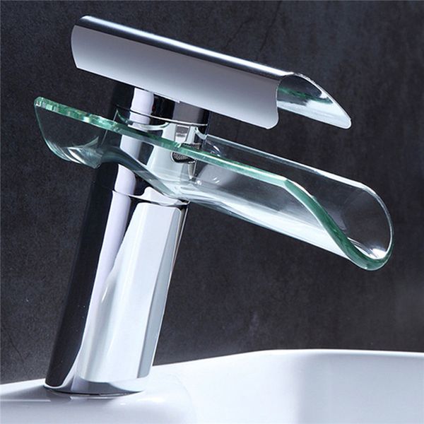 

new bathroom faucet advanced modern glass waterfall contemporary chrome brass bathroom basin sink mixer waterfall tap