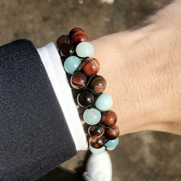 

couple bracelet for women 2pcs set piared yoga braided charm bracelet men natural lava stone fashion jewelry chakra gifts, Golden;silver