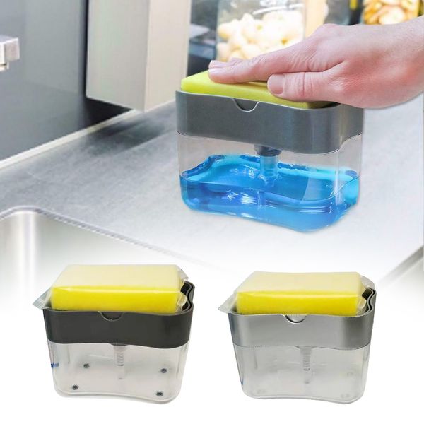 

soap dispenser pump toilet washing bathroom hand push abs kitchen home sponge holder water resistant l portable dispenser