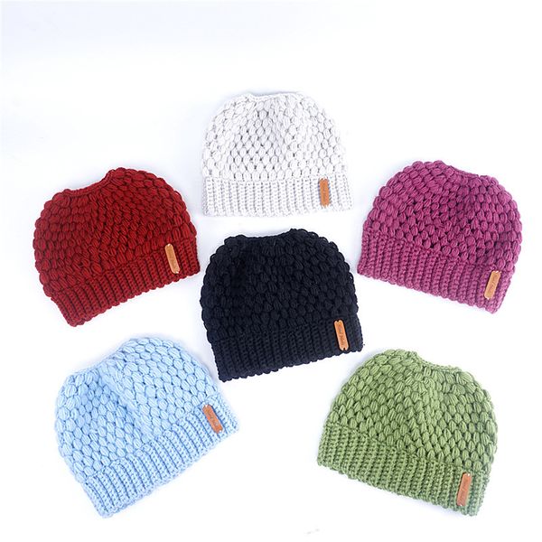 

fashion caps knitted beanie hats high bun beanie warm hat casual beanies hats fashion girls women winter hat, Blue;gray