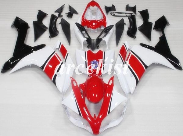 

injection mold new abs motorcycle full fairings kit fit for yamaha yzf-r1 2007 2008 07 08 bodywork set red white black