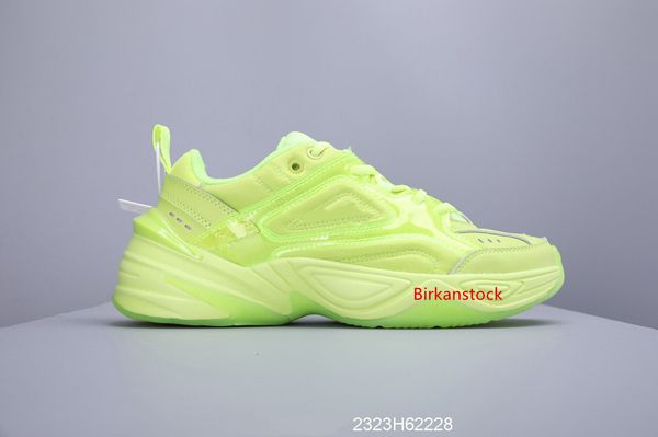 

monarch m2k tekno breathe transparent ice mesh dad sneakers fluorescent green running shoes men women fashion sports trainers size36-45