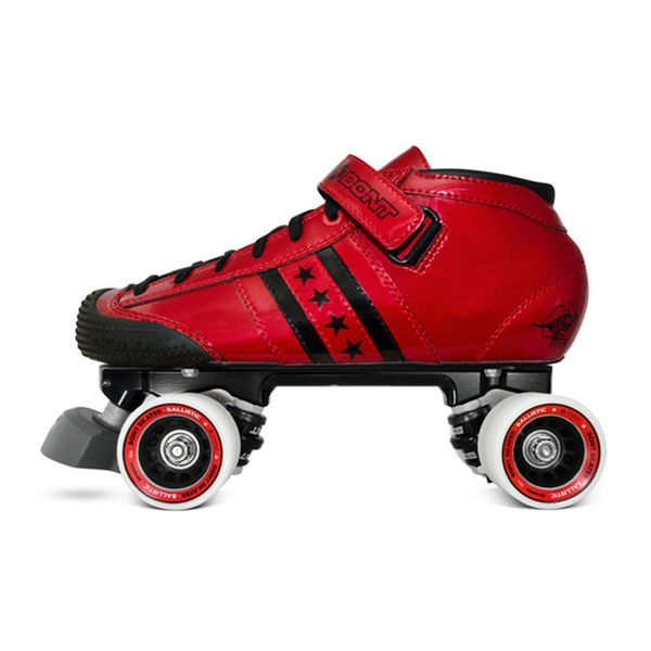 

quadstar shiny red shiny blue roller skates speed roller skate package