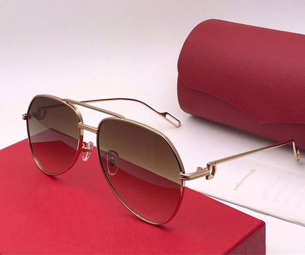 

золото / коричневый затененной pilot солнцезащитные очки 0110 классические солнцезащитные очки мужчины модные солнцезащитные очки оттенки с, White;black