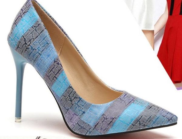 

women's shoes in spring and autumn high fine heel pointed end @2030, Black