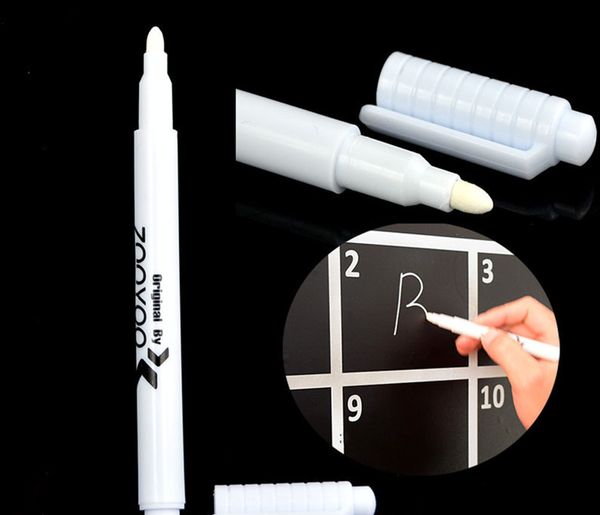 

10 pcs white liquid chalk pen marker glass windows chalkboard blackboard liquid ink pen used on chalkboard window white pen, Black;red