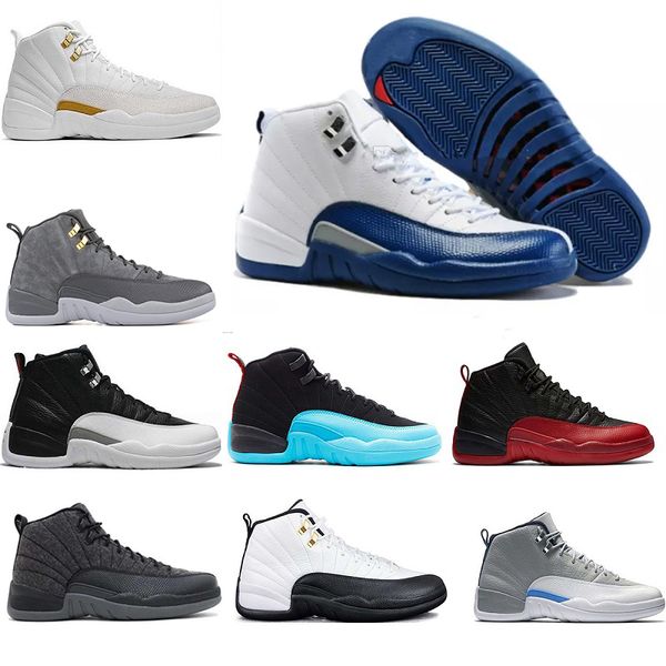 

2019 new 12 xii men basketball shoes sneakers 12s wings french gym red gamma blue taxi barons wolf grey sports outdoor shoes trainer