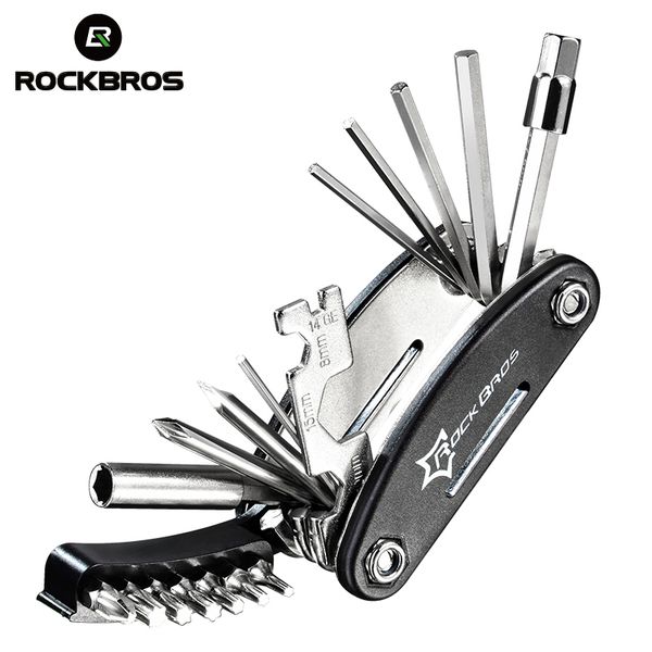 

rockbros 16 in 1 bicycle tools sets mountain bike bicycle multi repair tool kit hex spoke wrench mountain cycle screwdriver tool